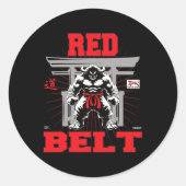 Sticker Rond Championnat Red Belt En Vue ! (Devant)