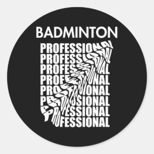 Sticker Rond Championne de Badminton Tournoi Smash