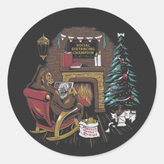 Sticker Rond Championne de Bigfoot