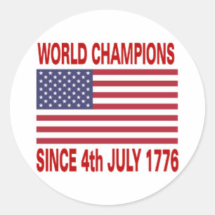 Sticker Rond Champions du monde depuis 1776
