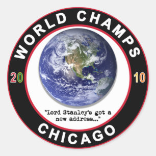 Sticker Rond Champions du monde des Champs 2010 de Chicago
