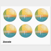 Sticker Rond Champs Citrus I (Feuille)