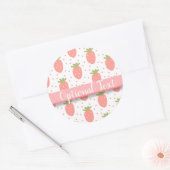 Sticker Rond Champs de fraises (Enveloppe)