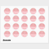 Sticker Rond Champs de fraises ravissant (Feuille)
