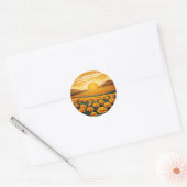 Sticker Rond Champs d'or de Marigolds (Enveloppe)