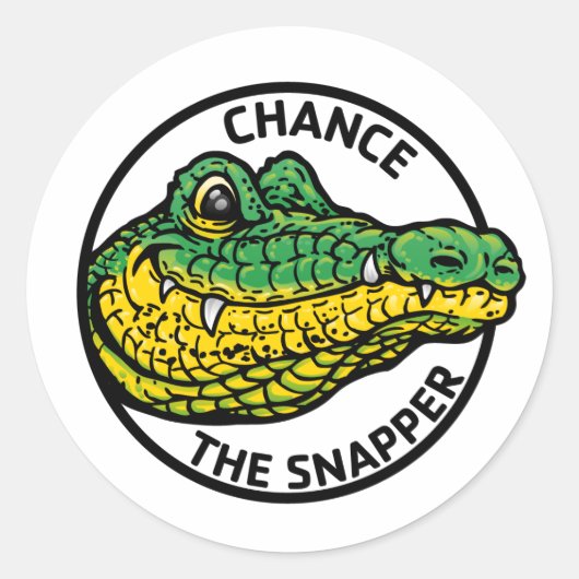 Sticker Rond Chance de l'autocollant Snapper (Devant)