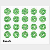 Sticker Rond Chance trèfle Stick rond classique Saint Patrick (Feuille)