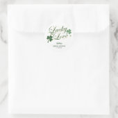 Sticker Rond Chanceux en amour St Patrick's Moderne Enterrement (Sac)