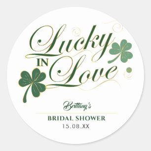 Sticker Rond Chanceux en amour St Patrick's Moderne Enterrement