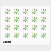 Sticker Rond 🍀 chanceux et bénis ✨ (Feuille)