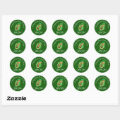 Sticker Rond Chanceux vous Irlande Saint-Patrick Pot d'or (Feuille)