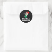 Sticker Rond Chancla Survivor Mexique Drapeau Mexicain Plaisant (Sac)