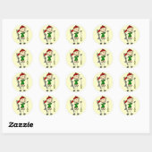Sticker Rond Chandail de pêche figure (Feuille)