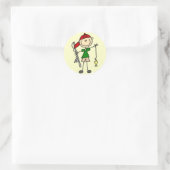 Sticker Rond Chandail de pêche figure (Sac)
