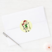 Sticker Rond Chandail de pêche figure (Enveloppe)