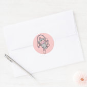 Sticker Rond Chandail de sock Monkey Jumping T-shirts et cadeau (Enveloppe)
