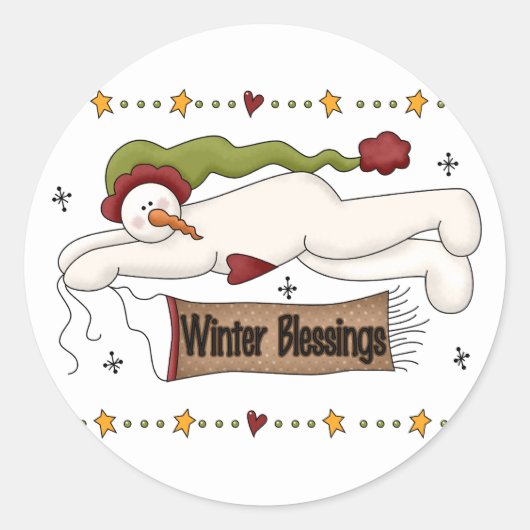 Sticker Rond Chandails et cadeaux d'hiver (Devant)