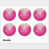 Sticker Rond Chandelier en cristal PixDezines/damas baroque (Feuille)