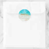Sticker Rond Chandelier PixDezines/plage/éclairage merci (Sac)