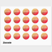Sticker Rond Chandelle Chic Calligraphie Or & Rouge (Feuille)