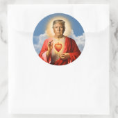 Sticker Rond Chandelle de prière amusante Saint Trump (Sac)