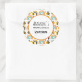 Sticker Rond Chandelle Motif mignonne Bumble Bee et Rainbows (Sac)