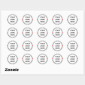 Sticker Rond Change ALL TEXT, Add your Logo Thanks for Business (Feuille)