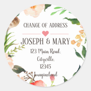 Sticker Rond Changement d'adresse