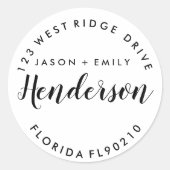 Sticker Rond Changement d'adresse, nouveau domicile, adresse de (Devant)