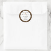 Sticker Rond Changement d'adresse nouvel Empreinte de léopard d (Sac)