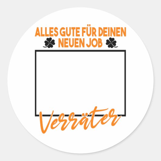 Sticker Rond Changement d'emploi Adieu Cadeau d'adieu pour coll (Devant)