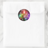 Sticker Rond Changer d'année, ajouter n'importe quel nom Texte  (Sac)