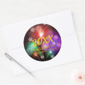 Sticker Rond Changer d'année, ajouter n'importe quel nom Texte (Enveloppe)