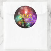 Sticker Rond Changer d'année, ajouter n'importe quel nom Texte (Sac)
