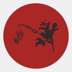 Sticker Rond Changer de couleur d'oiseau