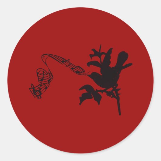 Sticker Rond Changer de couleur d'oiseau (Devant)