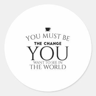 Sticker Rond Changer noir