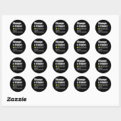 Sticker Rond Changer une couche ne serait pas recommandé (Feuille)