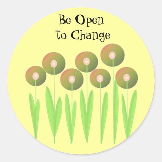 Sticker Rond Changez de point de vue (Devant)