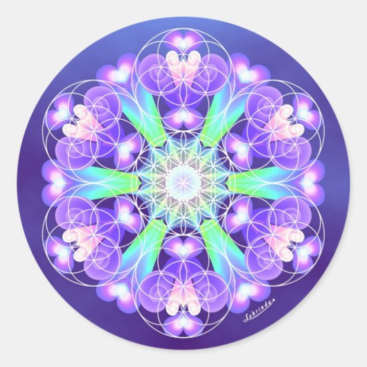 Sticker Rond Chanson de coeur (Devant)