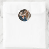 Sticker Rond Chanson des anges de William-Adolphe Bouguereau (Sac)