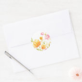Sticker Rond Chanson florale I (Enveloppe)