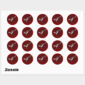 Sticker Rond Chant aux oiseaux mignons Amour Saint-Valentin (Feuille)