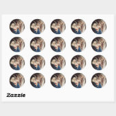 Sticker Rond Chant des Anges (1881) par Bouguereau (Feuille)