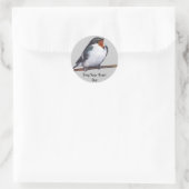 Sticker Rond Chant d'oiseau : Chantez votre coeur : Huile Paste (Sac)