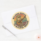 Sticker Rond chant drôle de grenouille (Enveloppe)