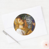 STICKER ROND CHANTER ANGE DE NOËL FAIRE DE LA MUSIQUE (Enveloppe)