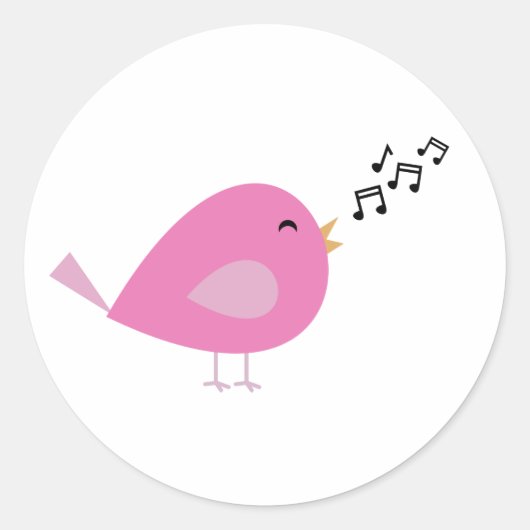 Sticker Rond Chanter Birdie (Devant)