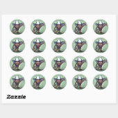 Sticker Rond Chanter Cowboy (Feuille)