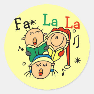 Sticker Rond Chanter des chansons de Noël Tshirts et cadeaux